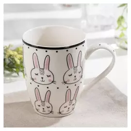 Кружка доляна «Зайчата», 350 мл, 12×8,4×10,5 см