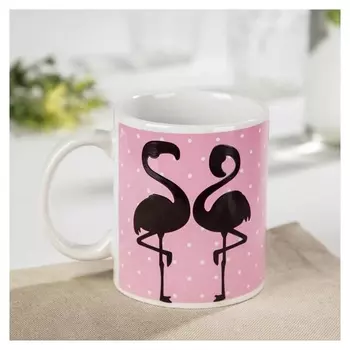 Кружка-хамелеон доляна «Фламинго», 350 мл, цвет белый