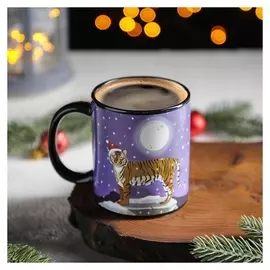 Кружка-хамелеон доляна «Новый год. снежный тигр», 350 мл