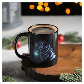 Кружка-хамелеон доляна «Новый год. тигр в ночи», 350 мл