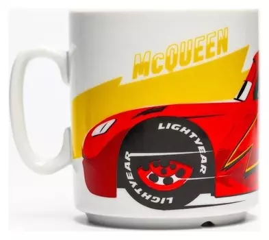 Кружка керамическая "Mcqueen", тачки, 300 мл.