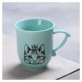 Кружка Кошка, 250 мл, цвет голубой