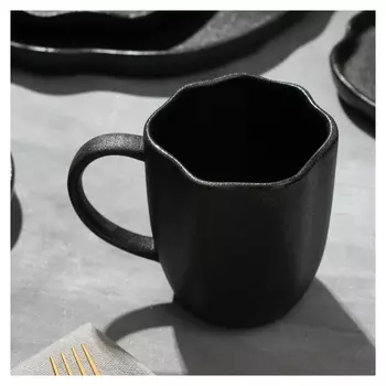 Кружка неровный край "Чёрная", 350 мл