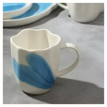 Кружка неровный край "Разводы", 350 мл