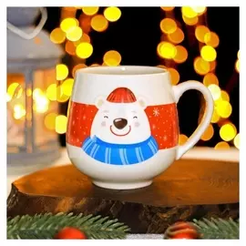 Кружка «Новый год. белый мишка», 520 мл