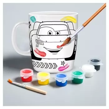 Кружка под роспись «Будь первым»‎, тачки, 250 мл