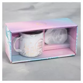 Кружка с подставкой «Это твой день», 350 мл, Ø 9 см