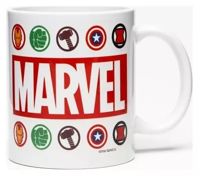 Кружка сублимация "Marvel", мстители 350 мл.