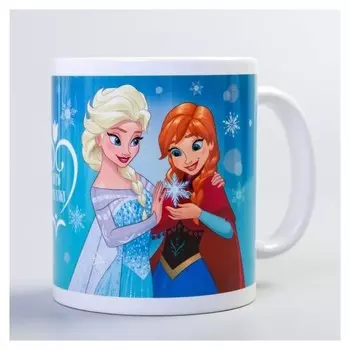 Кружка сублимация "Верь в сказку!", холодное сердце, 350 мл