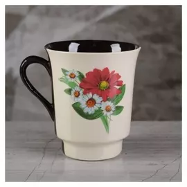 Кружка "Водолей" бело-коричневая, 400 мл