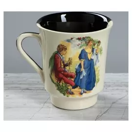 Кружка "Водолей", черно-белая, 400 мл