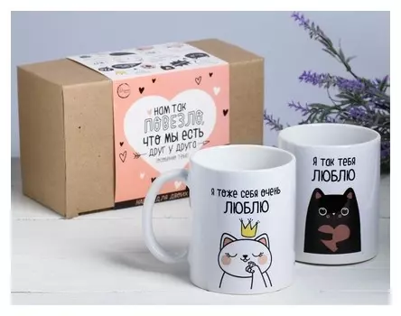 Кружки «Нам так повезло», 300 мл, 2 шт.