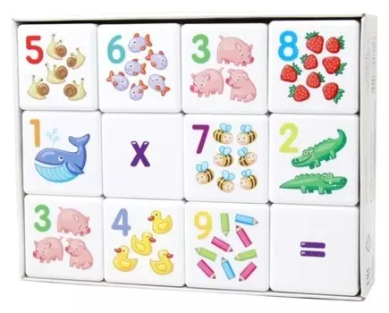 Кубики 12 шт «Кубики для умников. Арифметика»