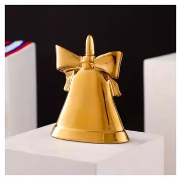 Кубок "Колокольчик", булат, золотистый, керамика, 12 см