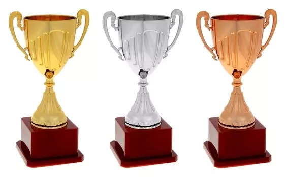 Кубок спортивный пластик 045, цвет серебро