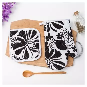 Кух. набор 2 пр. доляна"Тренд",прихватка 17x17 см, рукавица 26х16 см,100% п/э