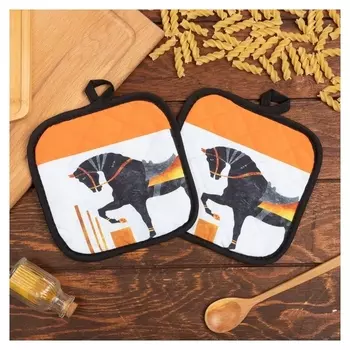 Кухонный набор (2 предмета) этель «Конь», прихватка 17х17 см, 100% п/э