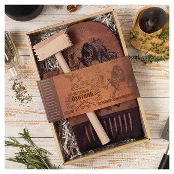 Кухонный набор "Охотник" варежка-прихватка 20х28 см, молоток