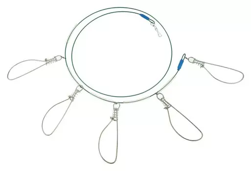 Кукан металлический трос 5-ти карабиновый