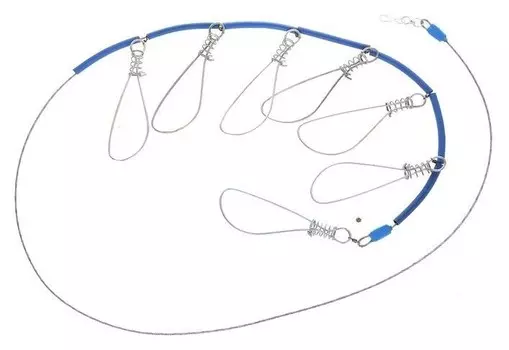 Кукан металлический трос 7-ми карабиновый