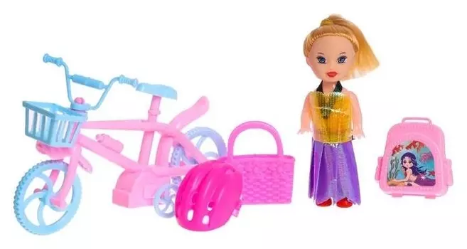 Кукла малышка «Катя» с велосипедом и аксессуарами