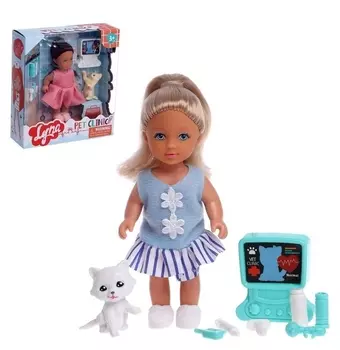Кукла малышка Lyna с питомцем и аксессуарами