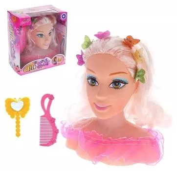 Кукла манекен для создания причёсок «Маленький парикмахер» с аксессуарами, звуковые эффекты