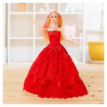 Кукла модель Мира в красном платье