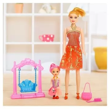 Кукла-модель Оля с малышкой и аксессуарами