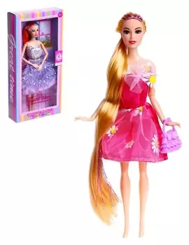 Кукла модель шарнирная «Кира» в платье, с аксессуарами