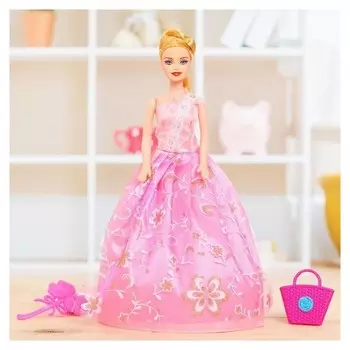 Кукла модель Яна в платье с аксессуарами