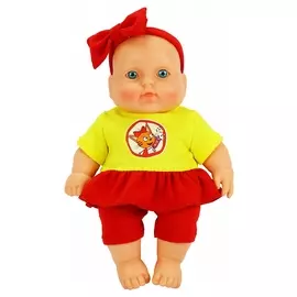 Кукла пластмассовая Малыш 2 с бантиком