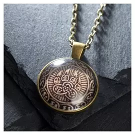 Кулон-амулет "Печать велеса" на цепочке, цвет бронзовый