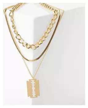 Кулон "Цепь" бритва, цвет золото, L=44 см