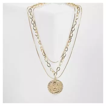 Кулон "Цепь", цвет золото, 36см