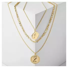 Кулон "Цепь" королевский, цвет золото, 65см