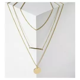 Кулон "Цепь" круг, цвет золото, 65 см