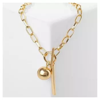 Кулон "Цепь" маятник, цвет золото, L=46 см