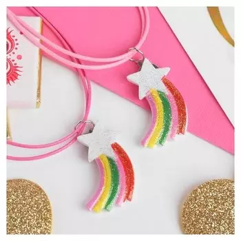 Кулон детский звезда и радуга