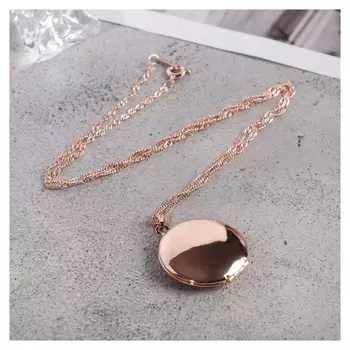 Кулон для фото "Эдель" круг, цвет золото, 40см