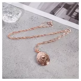 Кулон для фото "Эдель" овал малый, цвет золотой, 40см