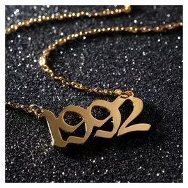 Кулон "Год рождения" 1992, цвет золото