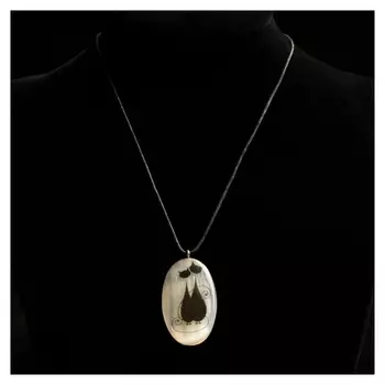 Кулон «Кошечки», селенит