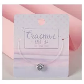 Кулон "На леске", цвет белый в серебре, 30 см