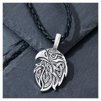 Кулон-оберег "Орёл" защитник, цвет чернёное серебро, 50см