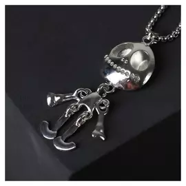 Кулон "Помпеи" персонаж, цвет серебро, 70 см