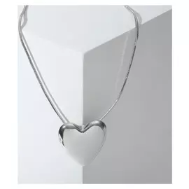 Кулон "Сердце" признание, цвет серебро, 40см
