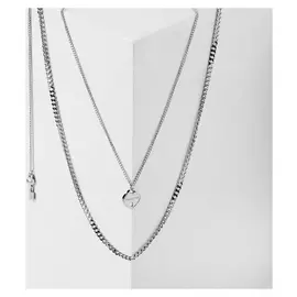 Кулон "Стальной" ключ от сердца, цвет серебро, L=50