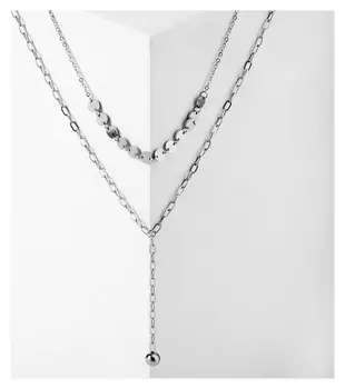 Кулон "Стальной" шарик, цвет серебро, L=48