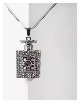 Кулон "Свидание" флакон, цвет белый в серебре, L=70